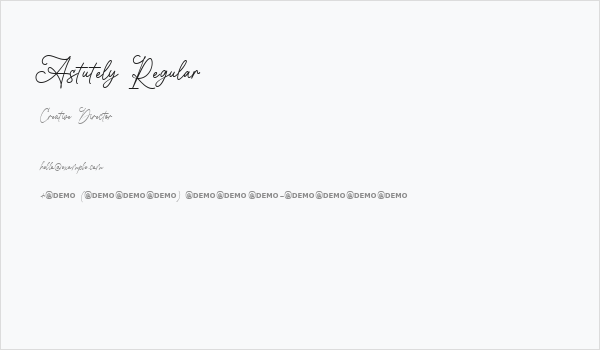 Astutely Regular Business Card