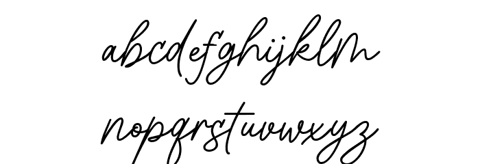 Astutely Regular Font LOWERCASE