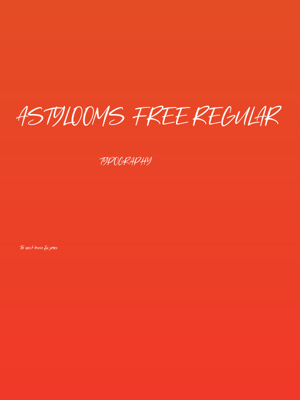 Astylooms Free Regular Poster