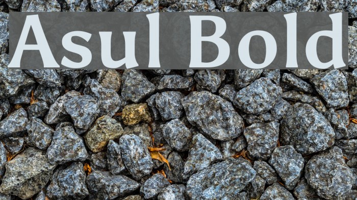 Asul Bold Font examples
