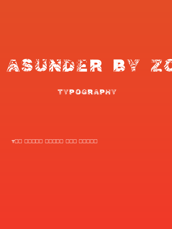 Asunder by ZONE23 Poster