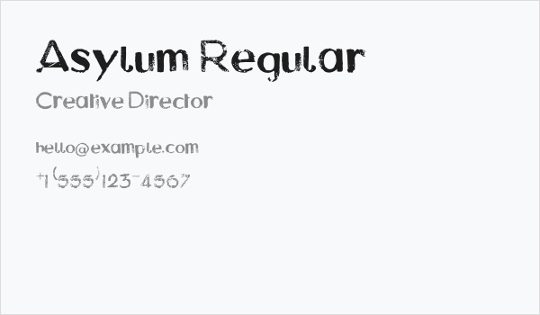 Asylum Regular Business Card