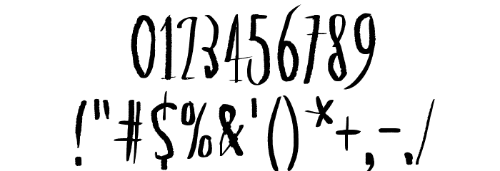 Asymmetrical Circle Font OTHER CHARS