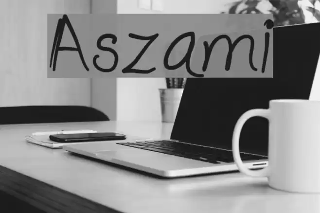 Aszami Font examples