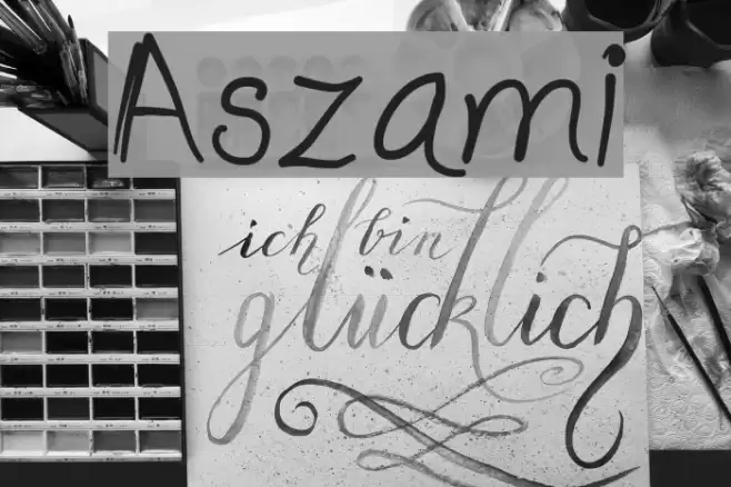Aszami Font examples