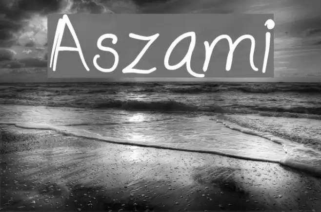 Aszami Font examples