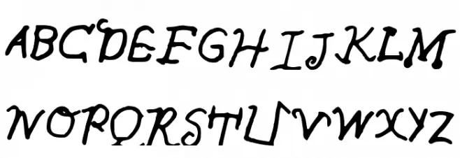 asdfghjkl Schriftart Groß
