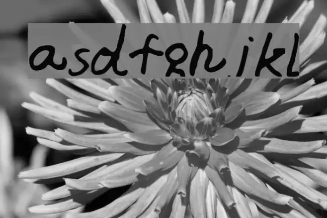 asdfghjkl Schriftart examples
