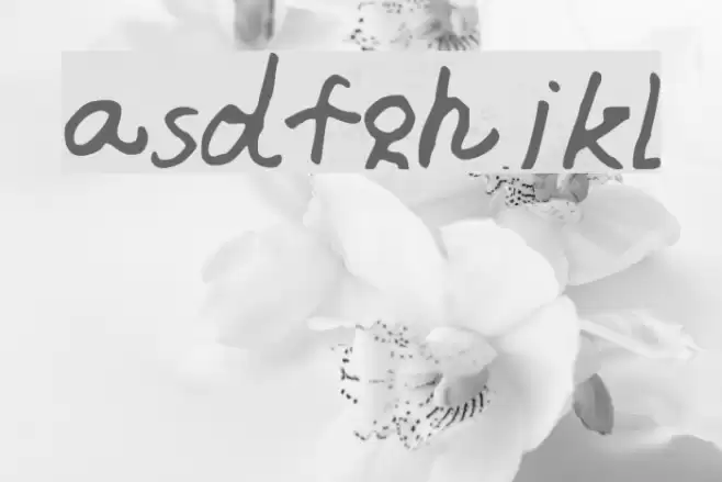 asdfghjkl Schriftart examples