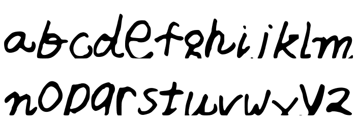 asdfghjkl Font LOWERCASE