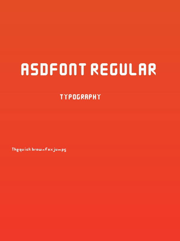 asdfont Regular Poster