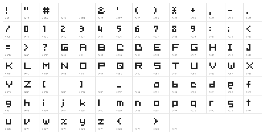 asos beats 01 Character Map