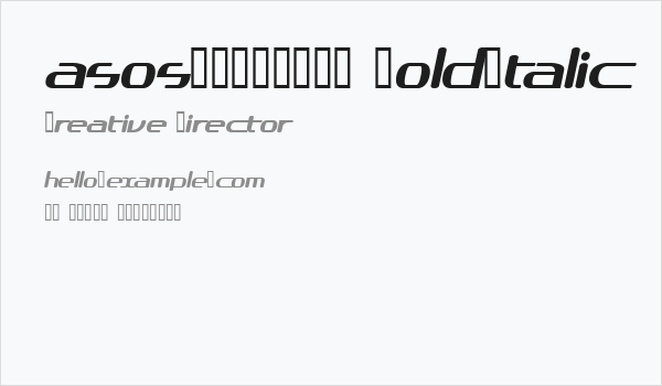 asos19101357 BoldItalic Business Card