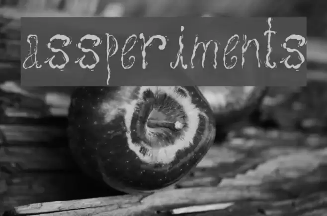 assperiments Font examples