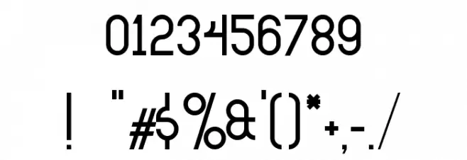 asymek Font OTHER CHARS