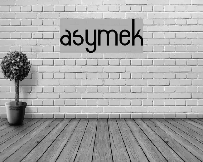 asymek Font examples
