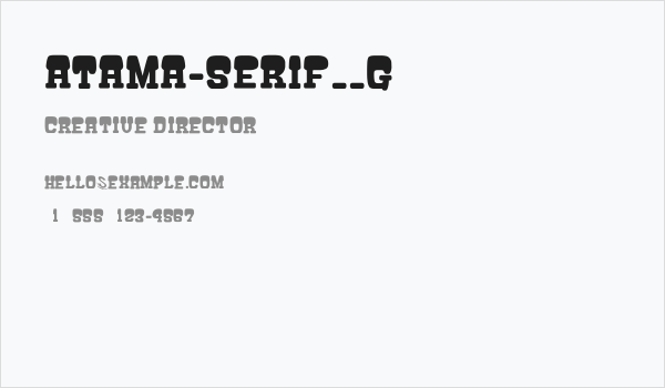ATAMA-SERIF__G Business Card
