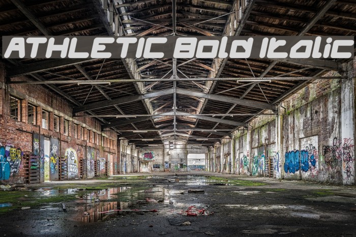 ATHLETIC Bold Italic Font examples