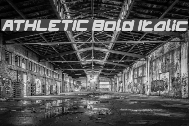 ATHLETIC Bold Italic Font examples