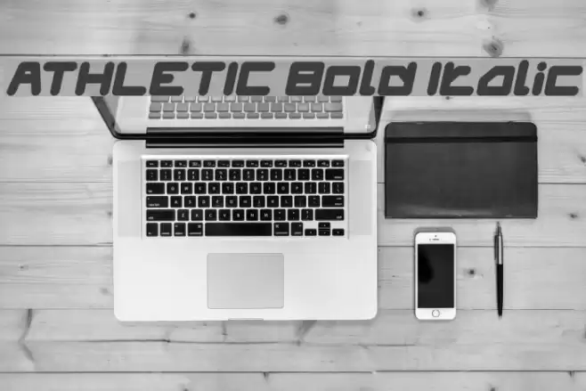 ATHLETIC Bold Italic Font examples