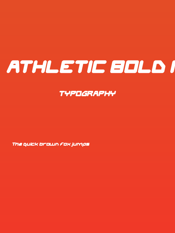 ATHLETIC Bold Italic Poster
