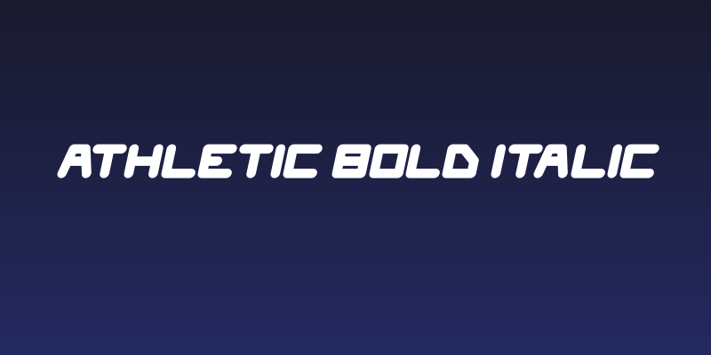 ATHLETIC Bold Italic Social Header