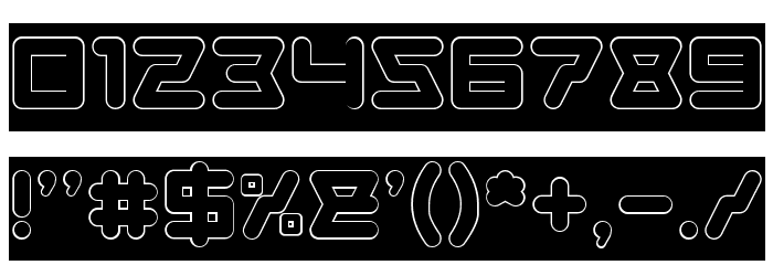 ATHLETIC-Hollow-Inverse Font OTHER CHARS