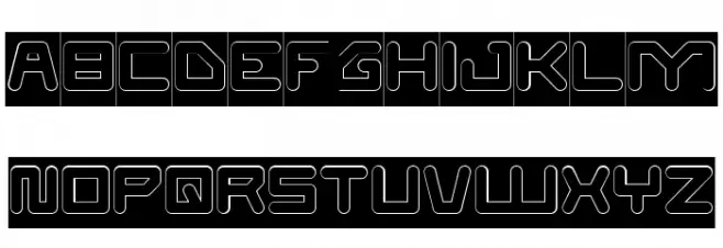 ATHLETIC-Hollow-Inverse Schriftart Groß