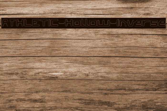 ATHLETIC-Hollow-Inverse Font examples