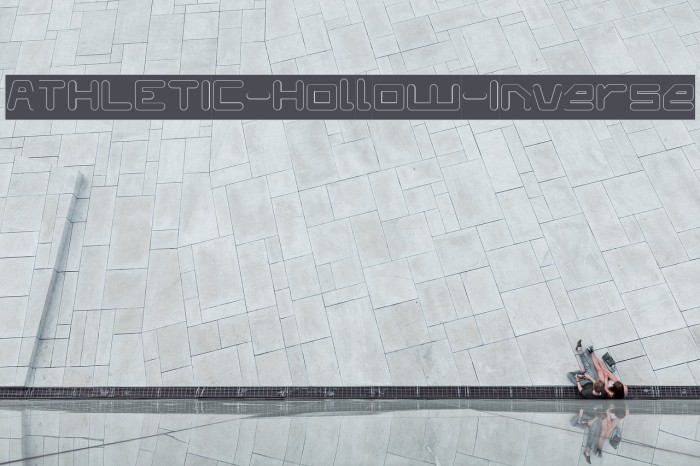 ATHLETIC-Hollow-Inverse Font examples