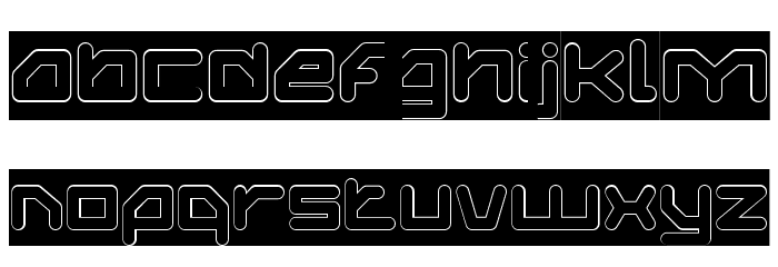 ATHLETIC-Hollow-Inverse Font LOWERCASE