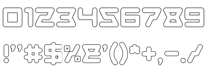 ATHLETIC-Hollow Font OTHER CHARS
