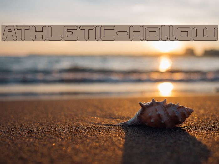 ATHLETIC-Hollow Font examples