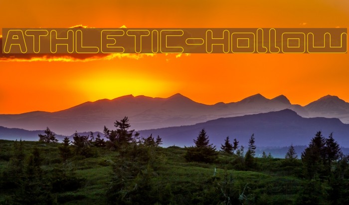 ATHLETIC-Hollow Font examples