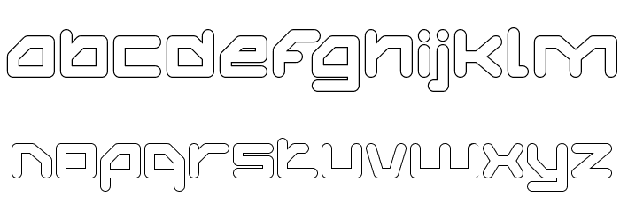 ATHLETIC-Hollow Font LOWERCASE