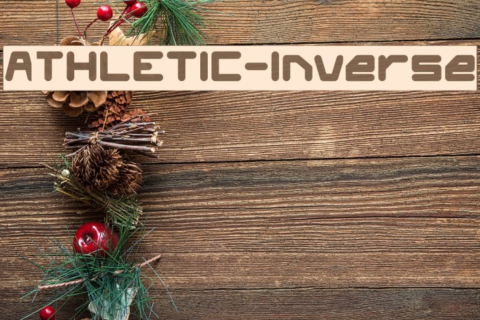 ATHLETIC-Inverse Font examples