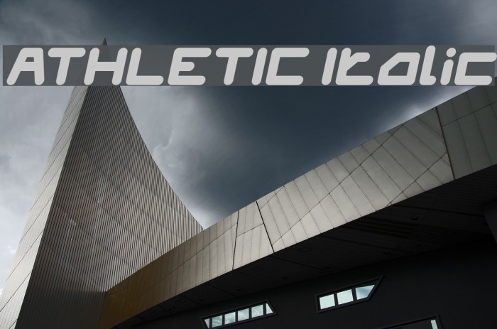 ATHLETIC Italic Font examples