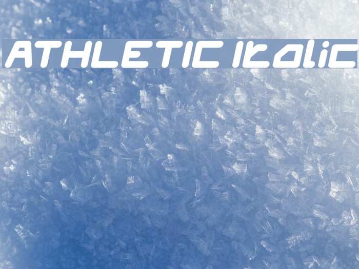 ATHLETIC Italic Font examples
