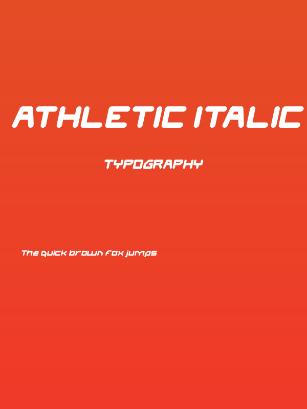 ATHLETIC Italic Poster