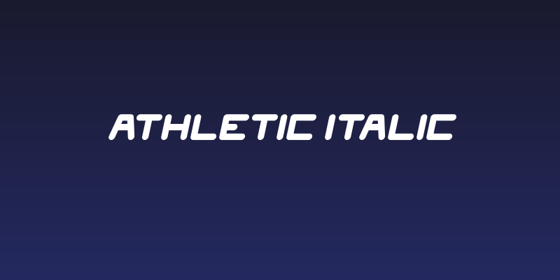 ATHLETIC Italic Social Header