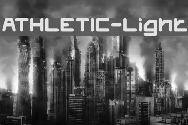 ATHLETIC-Light Font examples