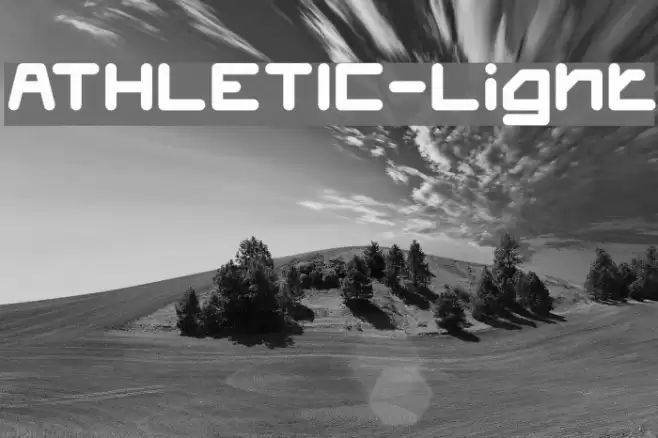 ATHLETIC-Light Font examples