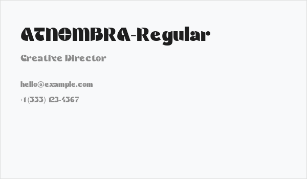 ATNOMBRA-Regular Business Card