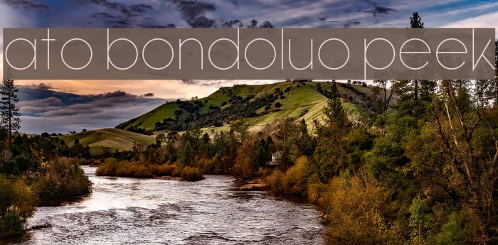 ATO Bondoluo Peek Font examples