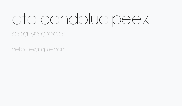 ATO Bondoluo Peek Business Card