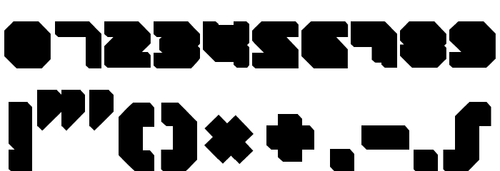 ATRON*BLOCK*FILL Font OTHER CHARS