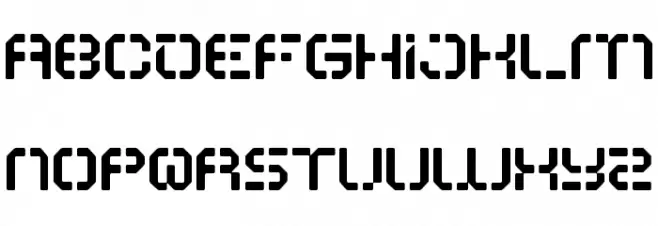 ATRON*RND*STNCL Schriftart Groß