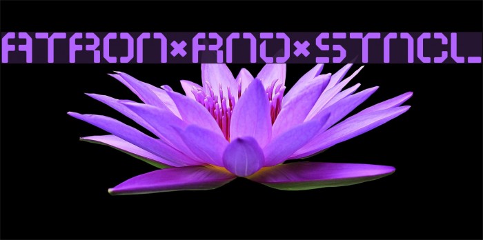 ATRON*RND*STNCL Font examples