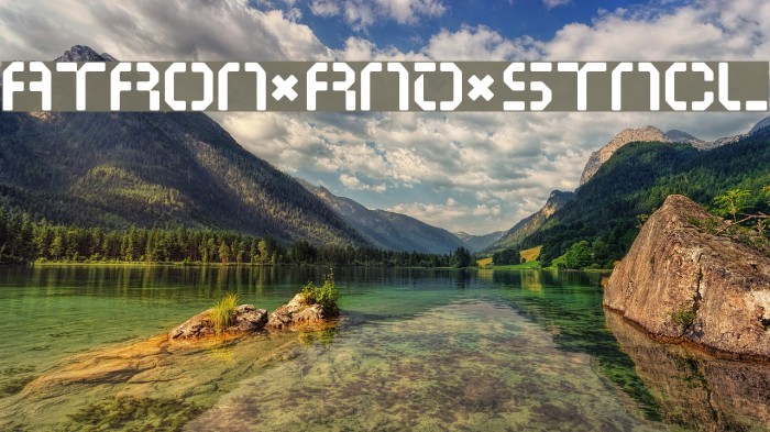 ATRON*RND*STNCL Font examples