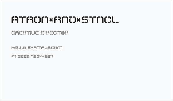 ATRON*RND*STNCL Business Card